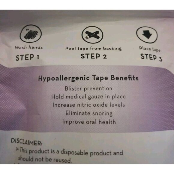 Sleephabits Mouth Tape 128 Strips Per Bag 256 Strips Total 2 Pk New Sealed - Picture 5 of 5